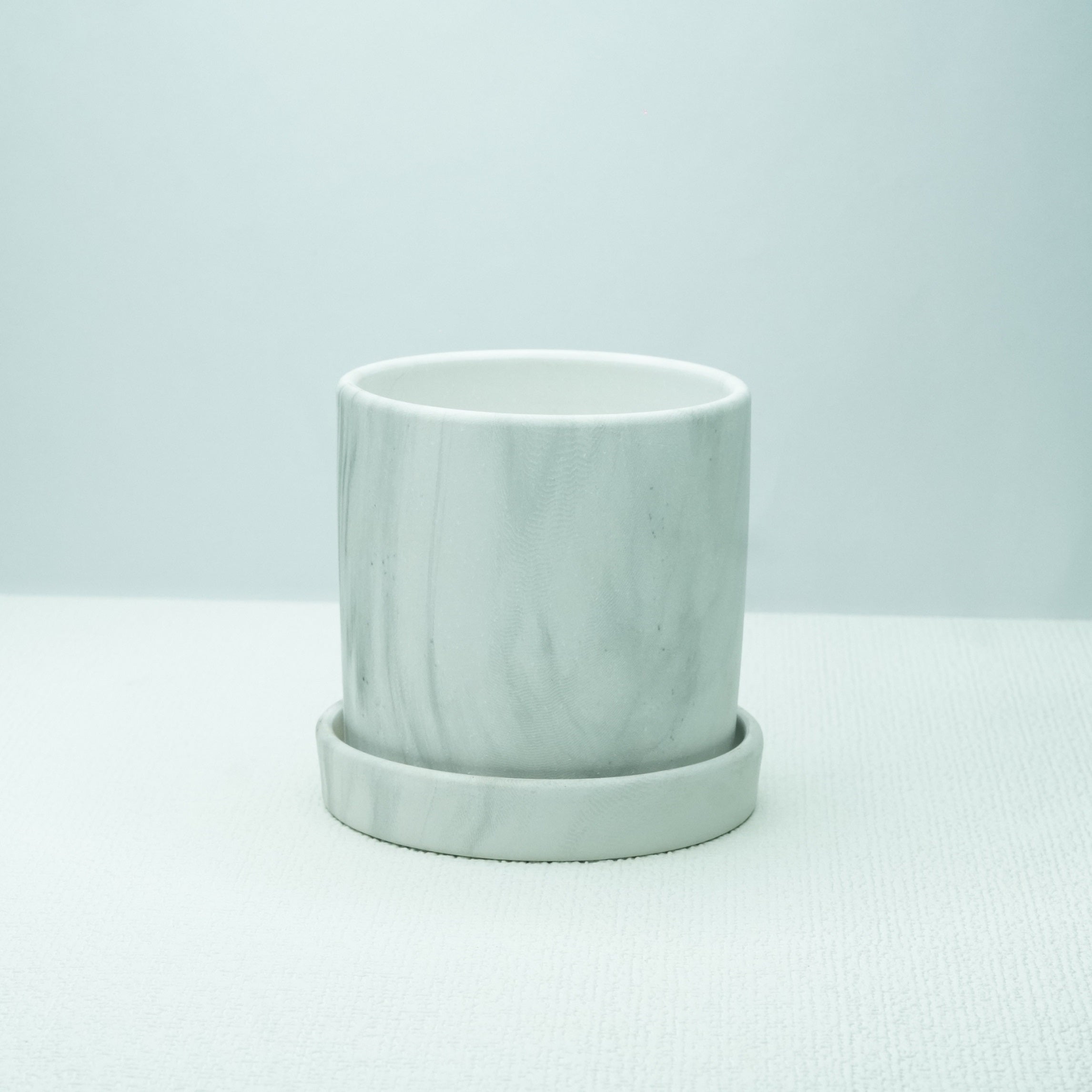 Marble Finishing Ceramic Pot 4 inch