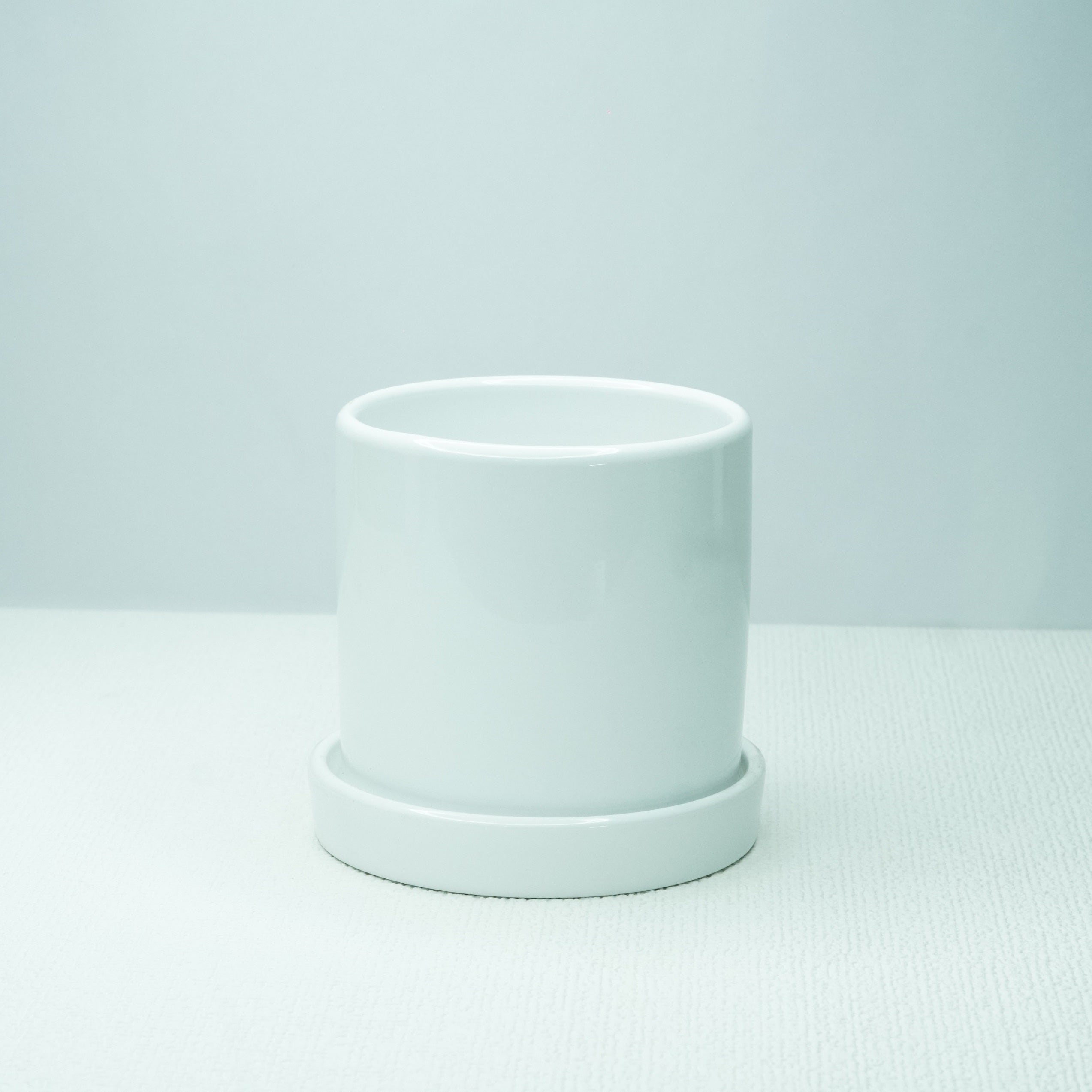 Glossy White Ceramic Pots 4 inch